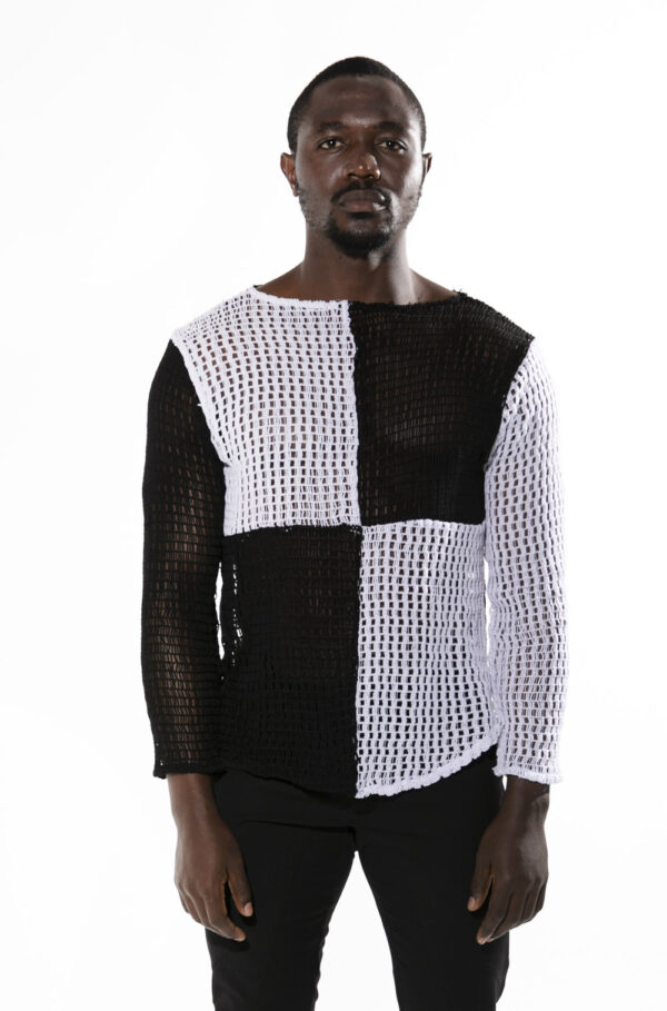 Chess Mesh Long Sleeve Shirt