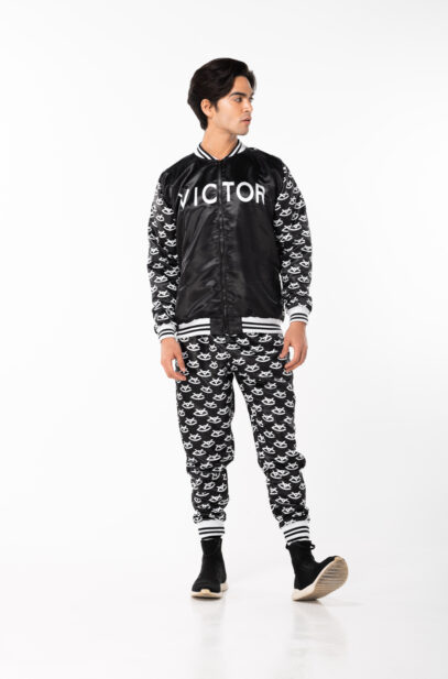 Victor Logo Heavy Satin Bomber Jacket