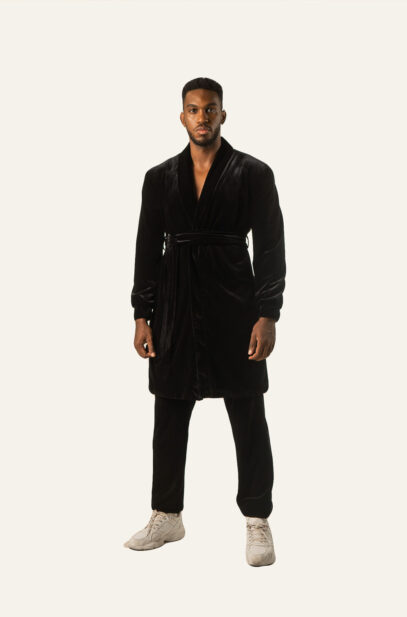 INITIUM- VICTOR VELVET ROBE WITH BELT