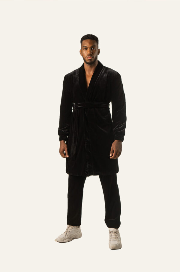 INITIUM- VICTOR VELVET ROBE WITH BELT
