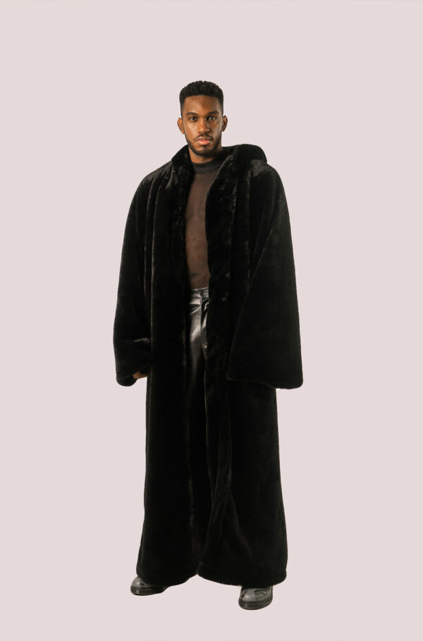 VICTOR THREE HOODED OVERSIZED FUR COAT