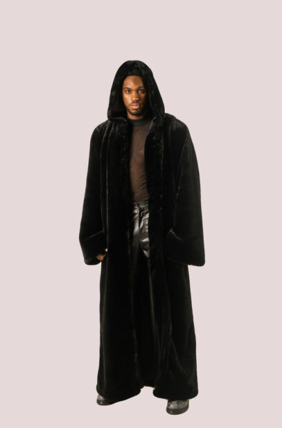 VICTOR THREE HOODED OVERSIZED FUR COAT