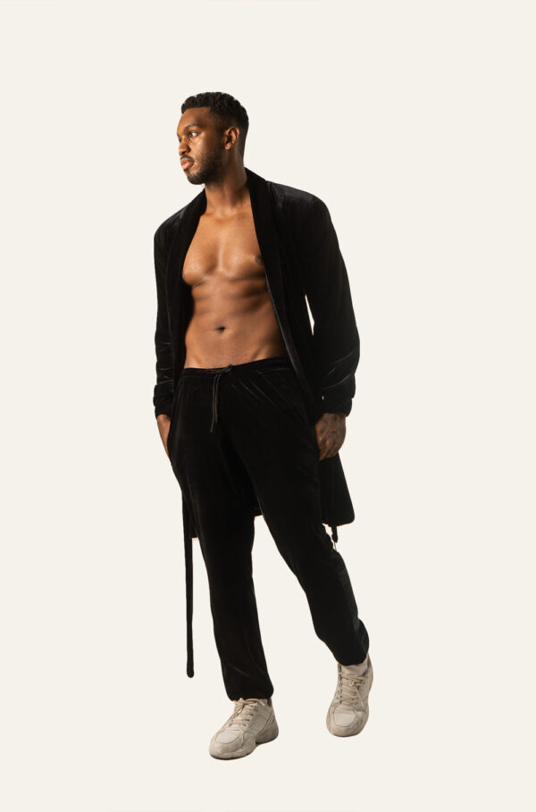 INITIUM- VICTOR VELVET ROBE WITH BELT
