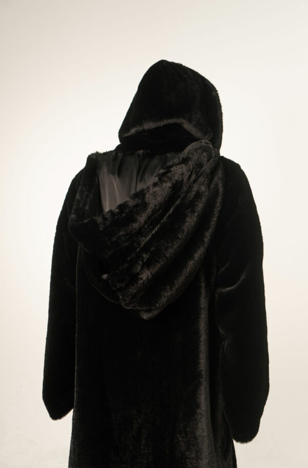 VICTOR THREE HOODED OVERSIZED FUR COAT
