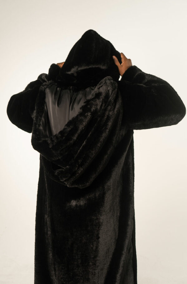 VICTOR THREE HOODED OVERSIZED FUR COAT