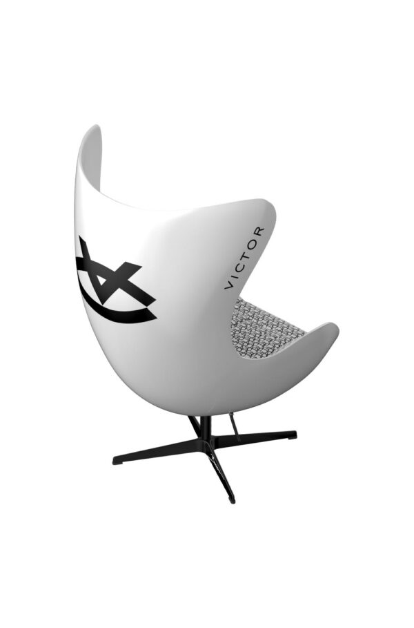 Victor X Booom Egg Shell Art Chair In White