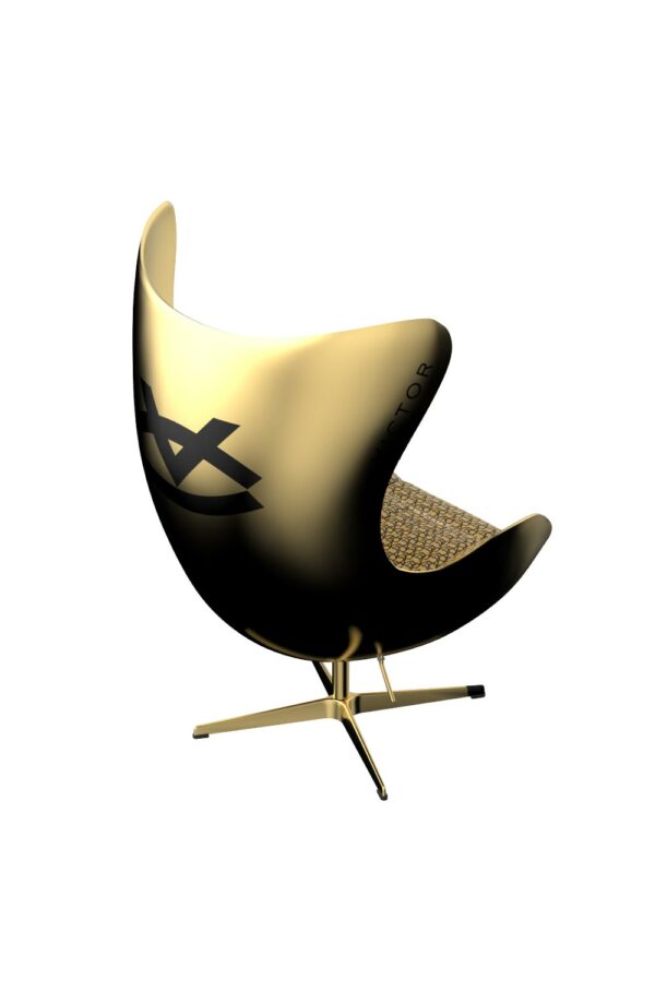 Victor X Booom Egg Shell Art Chair In Gold