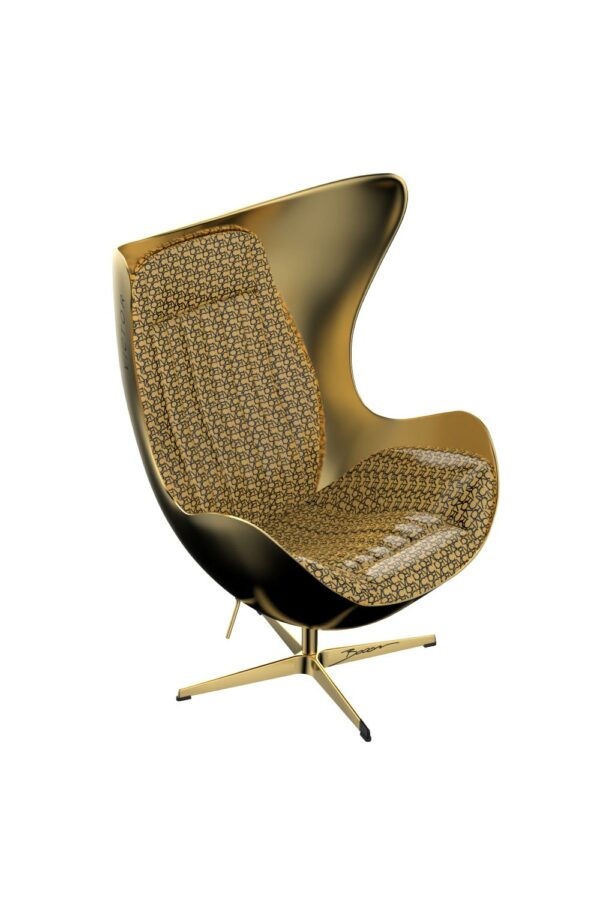 Victor X Booom Egg Shell Art Chair In Gold