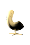 Victor X Booom Egg Shell Art Chair In Gold