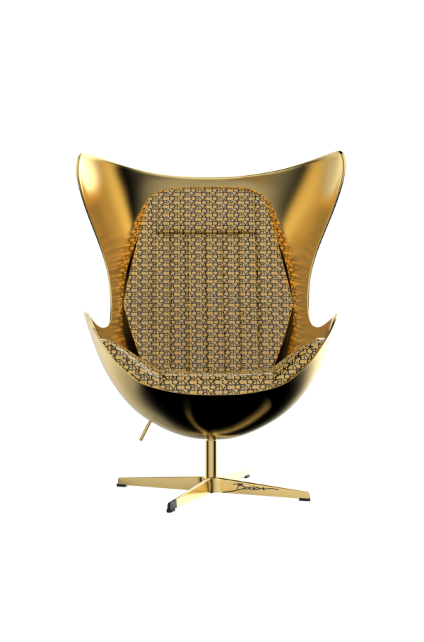 Victor X Booom Egg Shell Art Chair In Gold