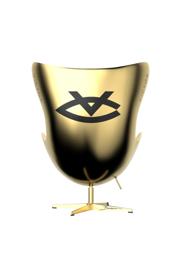 Victor X Booom Egg Shell Art Chair In Gold