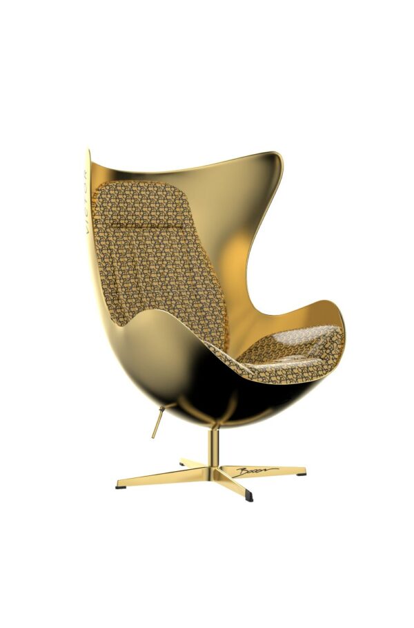 Victor X Booom Egg Shell Art Chair In Gold