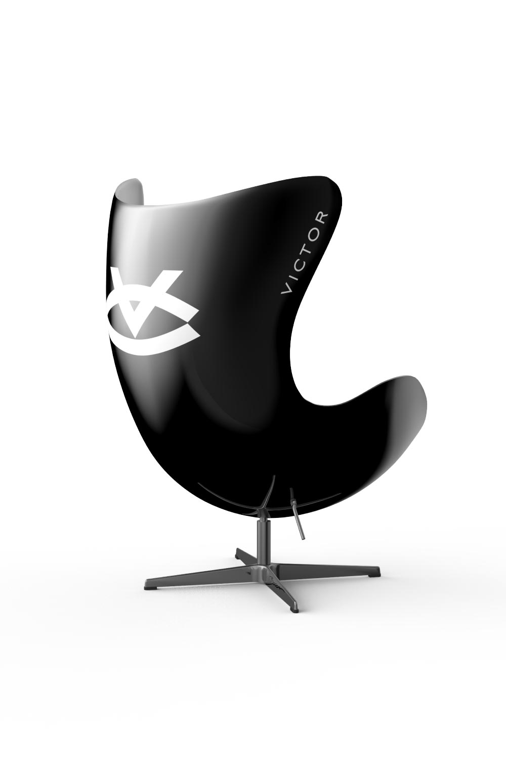 Victor X Booom Egg Shell Art Chair In Black