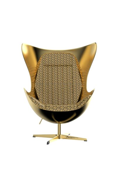 Victor X Booom Egg Shell Art Chair In Gold