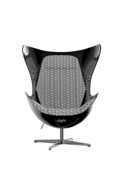 Victor X Booom Egg Shell Art Chair In Black