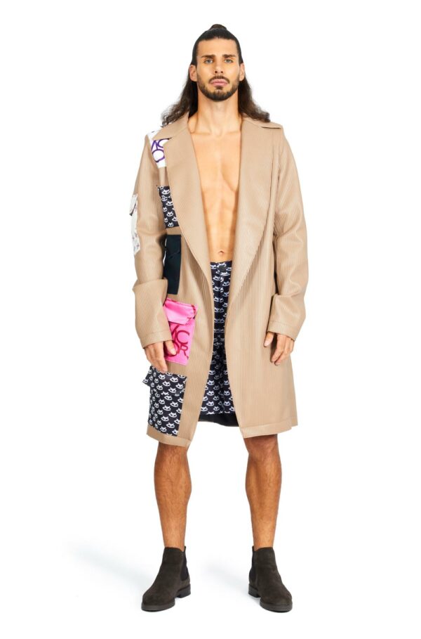 The Vaux Patch Print Coat